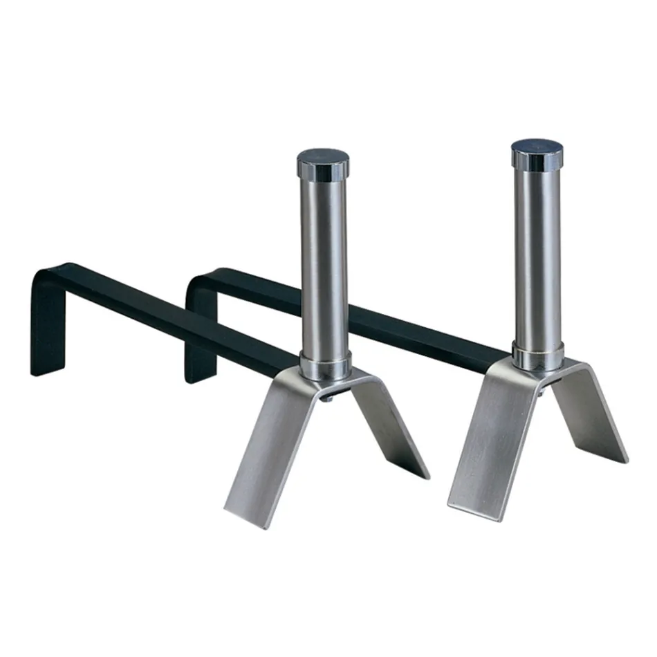 Pereche Chele pentru Lemn de Foc Inaltime 28 cm Fabricat in Italia - Bratara Viadurini