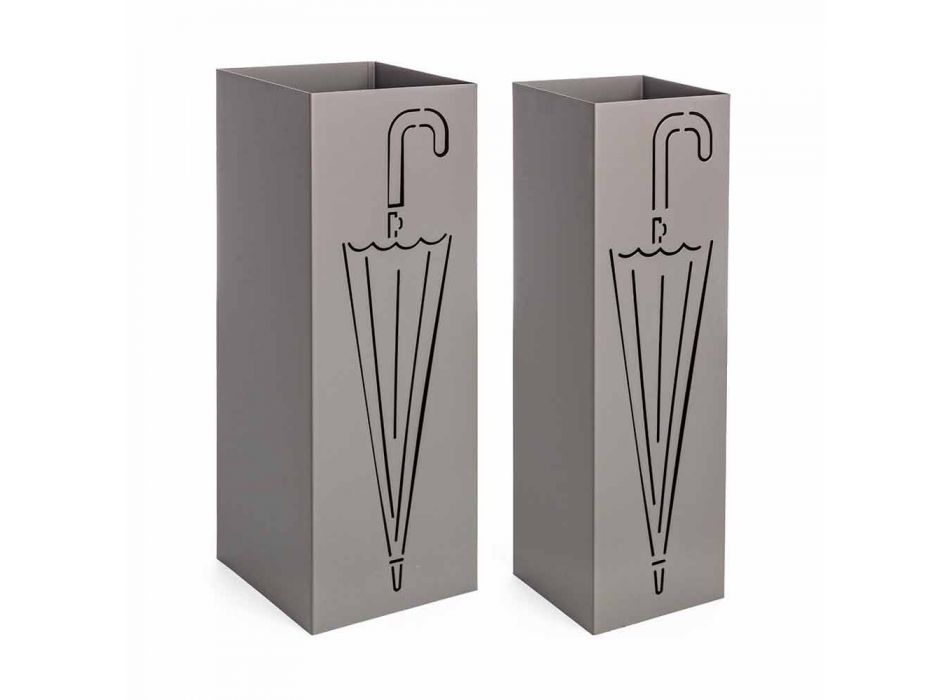 Pereche de suport pentru umbrele din oțel Homemotion alb sau taupe - Brello Viadurini