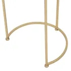 Pereche de Mese de cafea rotunde în sticlă și fier de aur - Avola Viadurini