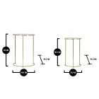 Pereche de Mese de cafea rotunde în sticlă și fier de aur - Avola Viadurini