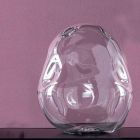 Pereche de vaze decorative din sticlă suflată transparentă, fabricate în Italia - Pedro Viadurini