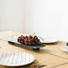 Pereche de tăvi din oțel lăcuit negru sau auriu Design modern - Savona Viadurini