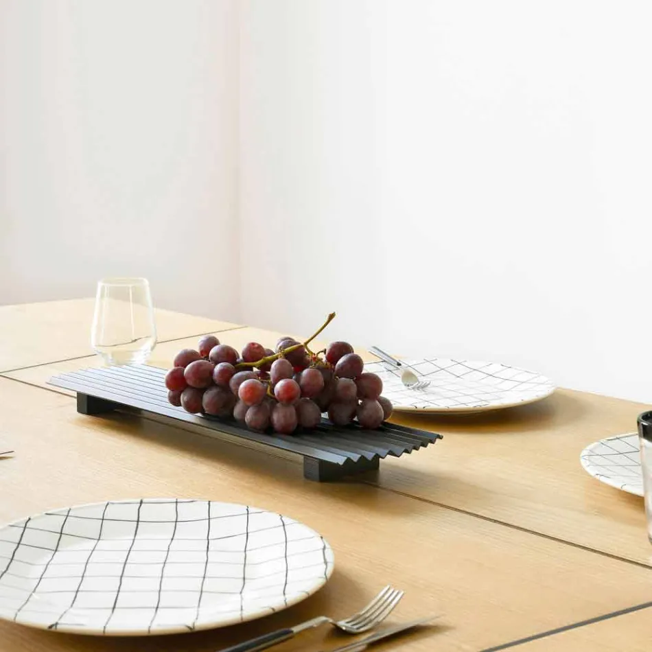 Pereche de tăvi din oțel lăcuit negru sau auriu Design modern - Savona Viadurini