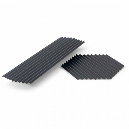 Pereche de tăvi din oțel lăcuit negru sau auriu Design modern - Savona Viadurini