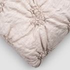 Cuvertură de pat dublă din in și bumbac cu broderie elegantă de lux - Patrizio Viadurini