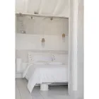 Husă de pilota dublă din in cu geantă de depozitare cu picături de dantelă - Amadeus Viadurini