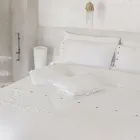 Husă de pilota dublă din in cu geantă de depozitare cu picături de dantelă - Amadeus Viadurini