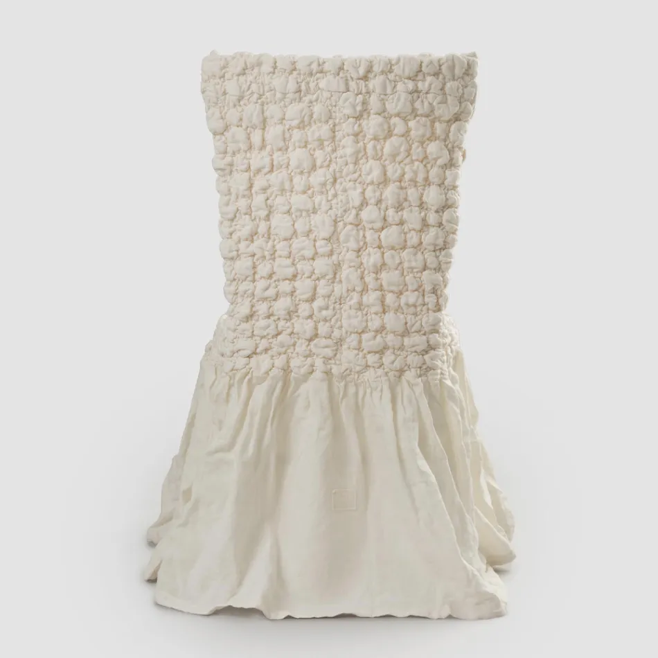 Husa de scaun eleganta cu spatar pentru living din in brodat - Panteo Viadurini