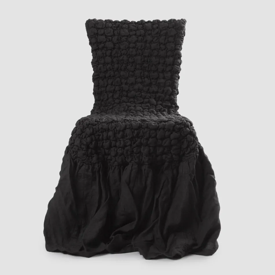 Husa de scaun eleganta cu spatar pentru living din in brodat - Panteo Viadurini