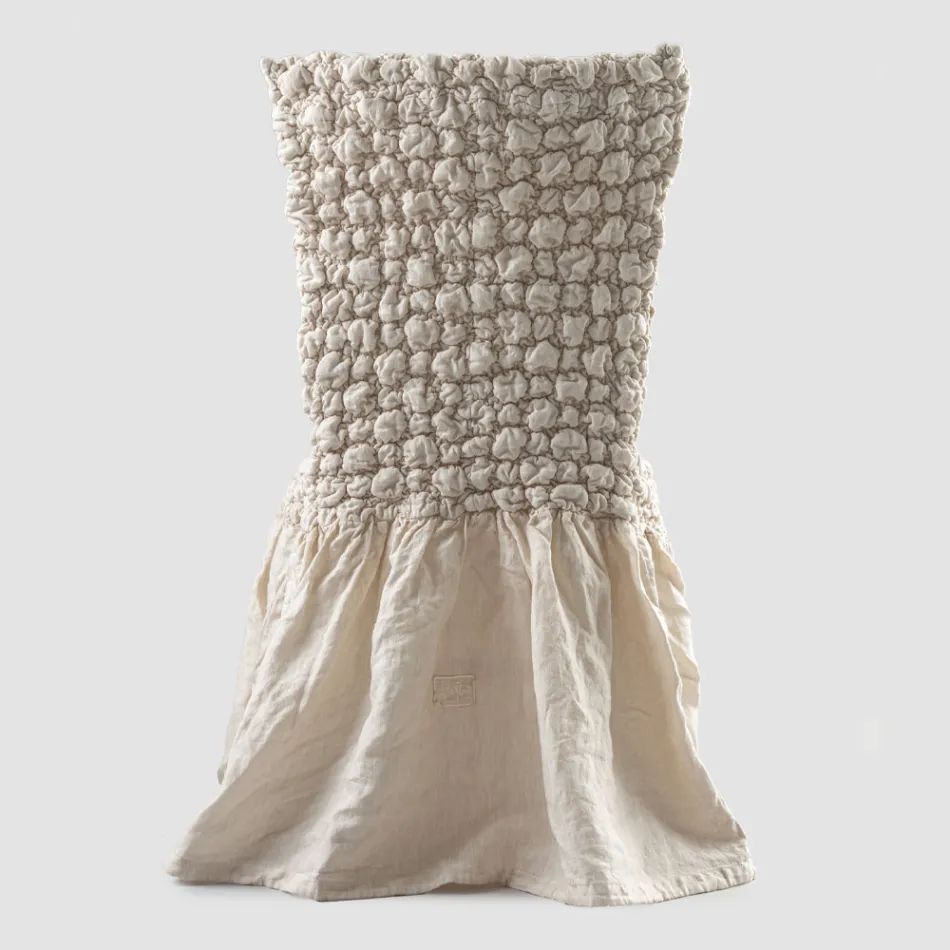 Husa de scaun eleganta cu spatar pentru living din in brodat - Panteo Viadurini