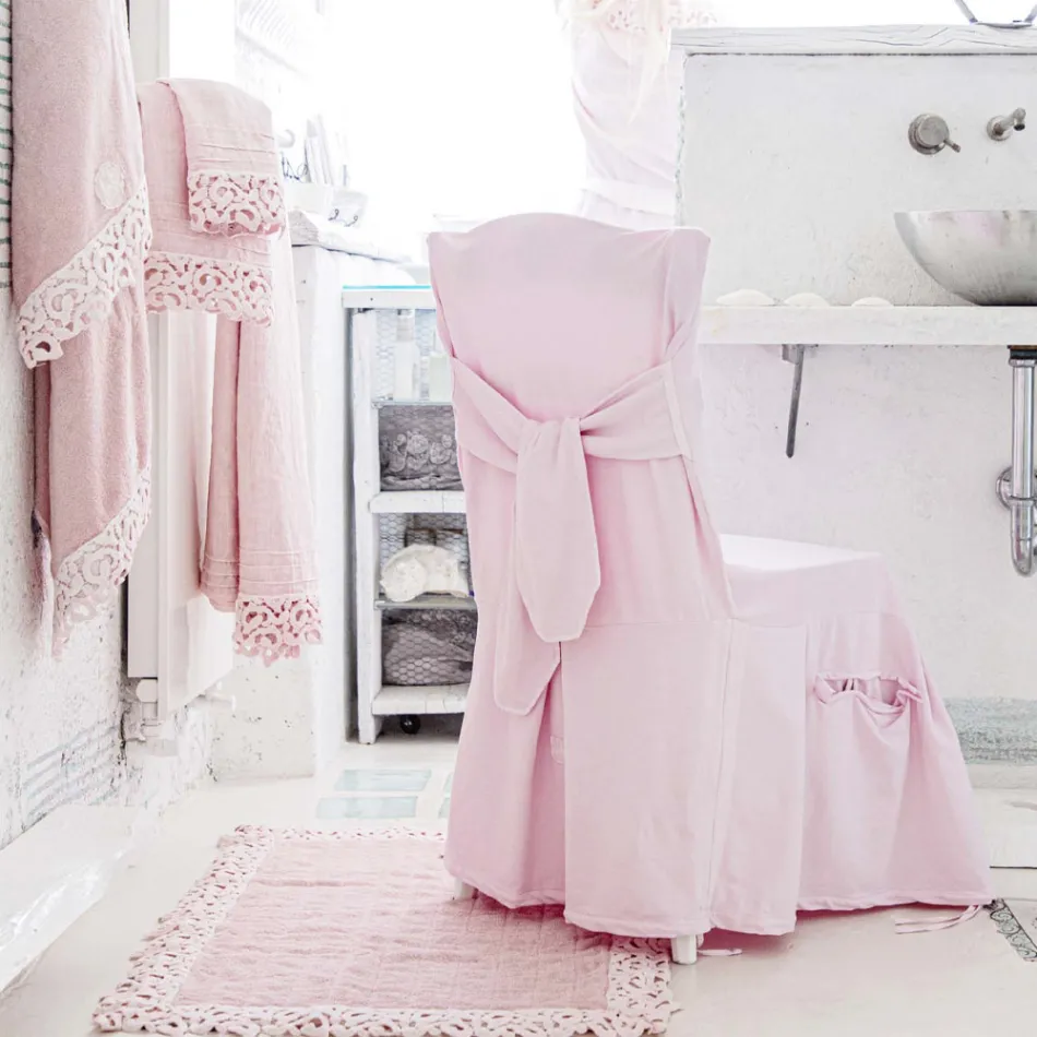 Husa de scaun eleganta pentru living din bumbac colorat cu spatar - Filippa Viadurini