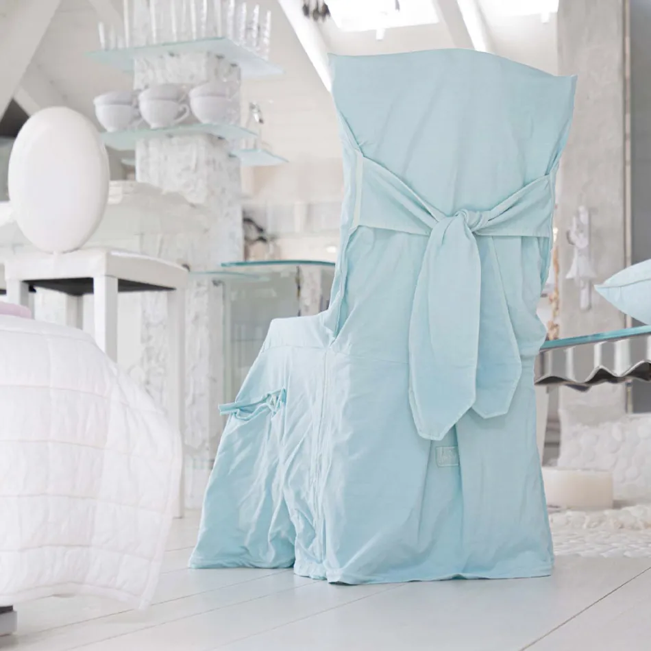 Husa de scaun eleganta pentru living din bumbac colorat cu spatar - Filippa Viadurini