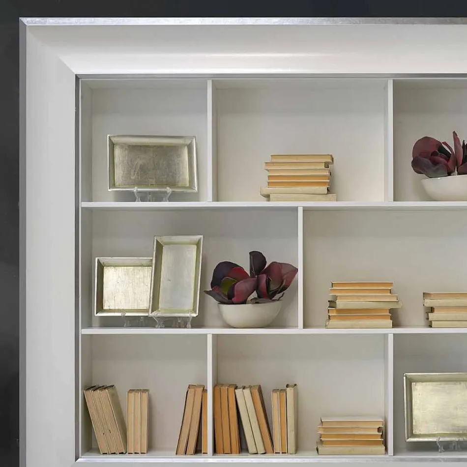 Tocul de suport pentru plasmă din lemn fabricat în Italia Tommaso Viadurini