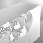 Comoda cu Slate 10 ante, design modern, alb, negru sau auriu Viadurini