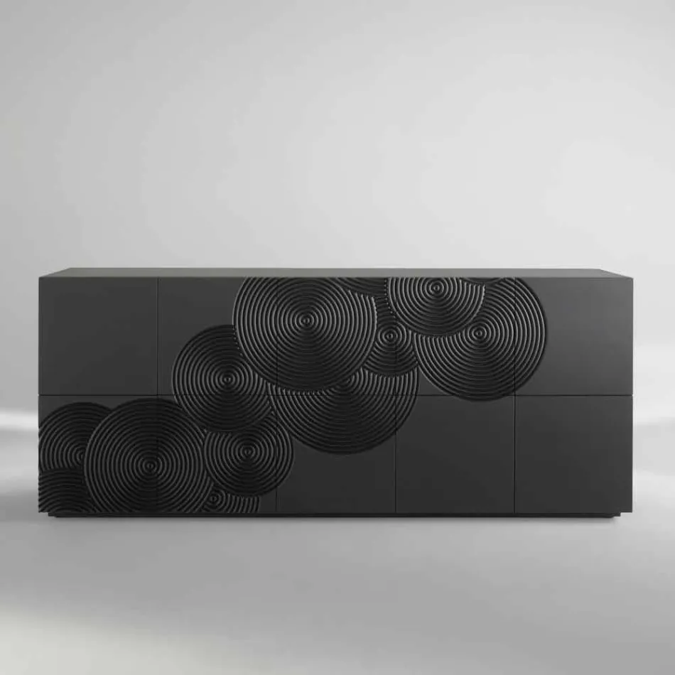 Comoda cu Slate 10 ante, design modern, alb, negru sau auriu Viadurini