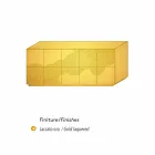 Comoda cu Slate 10 ante, design modern, alb, negru sau auriu Viadurini