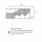 Comoda cu Slate 10 ante, design modern, alb, negru sau auriu Viadurini