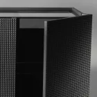 Comoda cu două uși negre cu 2 usi si sertar smulgere Flora Viadurini