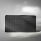 Comoda cu două uși negre cu 2 usi si sertar smulgere Flora Viadurini