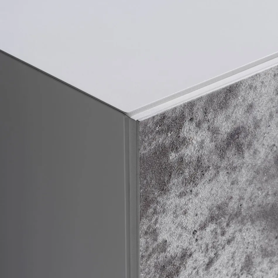 Bufet cu 3 uși și 3 rafturi interioare din lemn și MDF - Pesci Viadurini