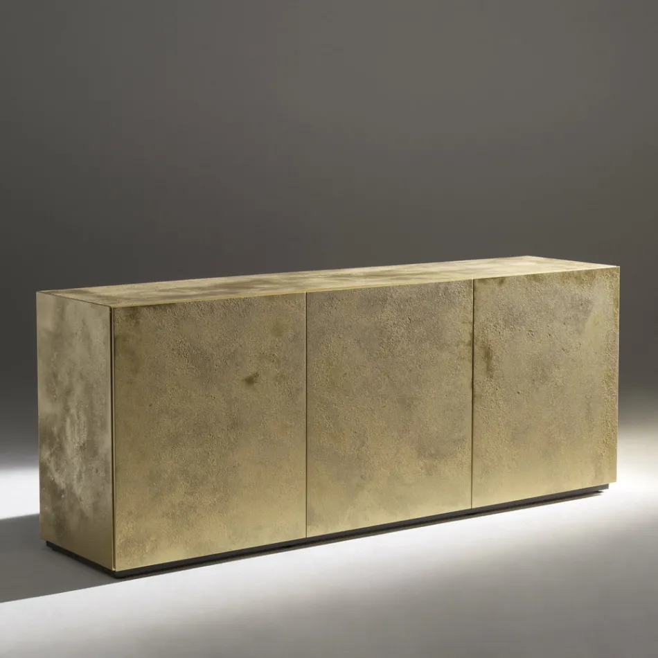 Bufet cu 3 uși și 3 rafturi interioare din lemn și MDF - Pesci Viadurini