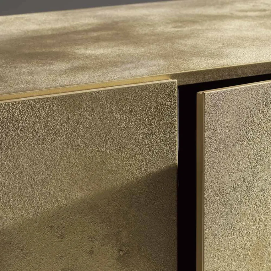 Bufet cu 3 uși și 3 rafturi interioare din lemn și MDF - Pesci Viadurini