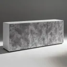 Bufet cu 3 uși și 3 rafturi interioare din lemn și MDF - Pesci Viadurini