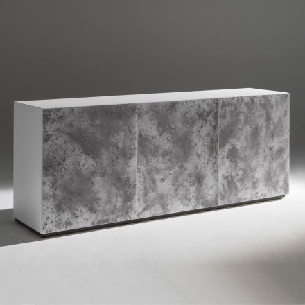 Bufet cu 3 uși și 3 rafturi interioare din lemn și MDF - Pesci Viadurini