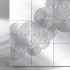 Bufetă cu 8 uși cu design modern Ardesia, alb, negru sau auriu Viadurini