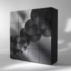 Bufetă cu 8 uși cu design modern Ardesia, alb, negru sau auriu Viadurini