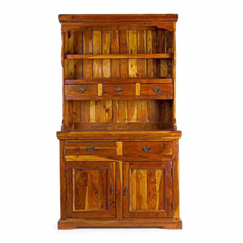 Buffet în stil clasic înalt cu structură din lemn de salcâm masiv - Umami Viadurini