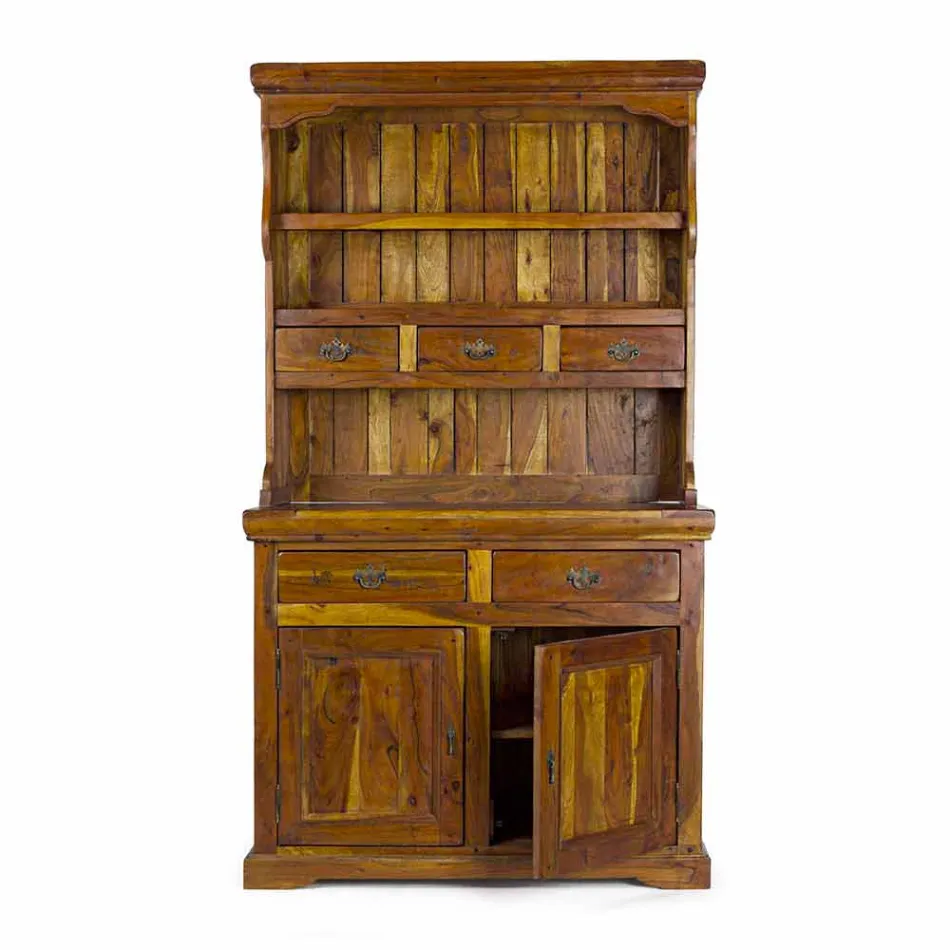 Buffet în stil clasic înalt cu structură din lemn de salcâm masiv - Umami Viadurini