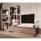 Bufetă joasă din lemn cu bază metalică Made in Italy - Berta Viadurini