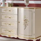 Bufetă clasică din lemn cu 2 uși și 4 sertare, fabricată în Italia - Windsor Viadurini