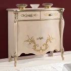 Bufetă clasică din lemn pentru living cu incrustații Made in Italy - Ottaviano Viadurini