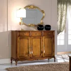 Bufetă clasică din lemn de nuc Bassano de lux Made in Italy - Richard Viadurini