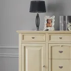 Bufeta clasica din lemn de tanganica cu 6 sertare si 2 usi Made in Italy - Bragi Viadurini