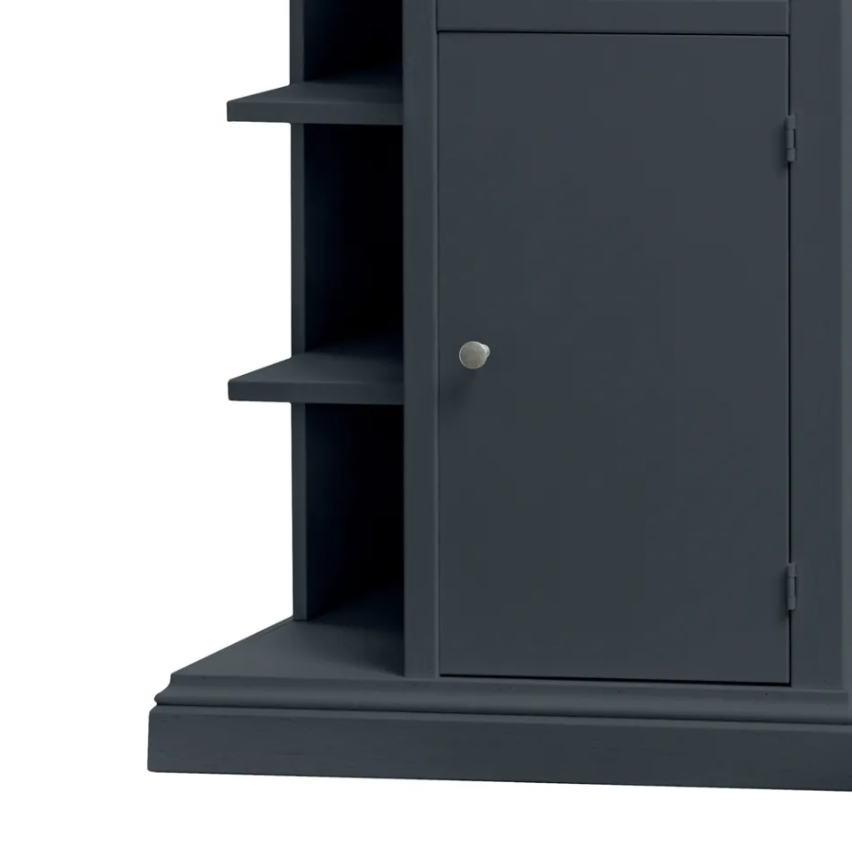 Bufetă cu 1 Ușă, 1 Sertar și 3 Compartimente Deschise Made in Italy - Hoder Viadurini