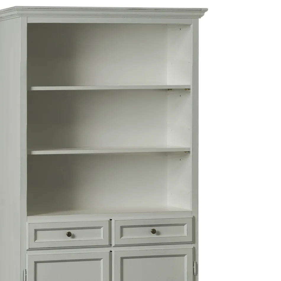 Bufetă cu 2 Uși, 2 Sertare și 2 Rafturi Deschise Made in Italy - Camene Viadurini