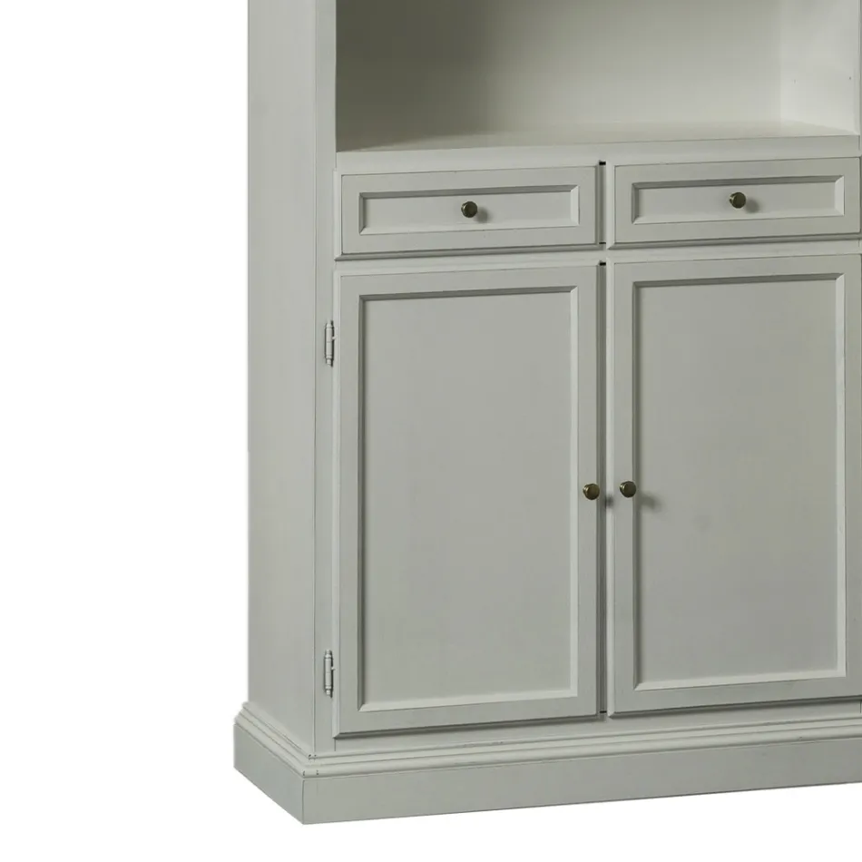 Bufetă cu 2 Uși, 2 Sertare și 2 Rafturi Deschise Made in Italy - Camene Viadurini