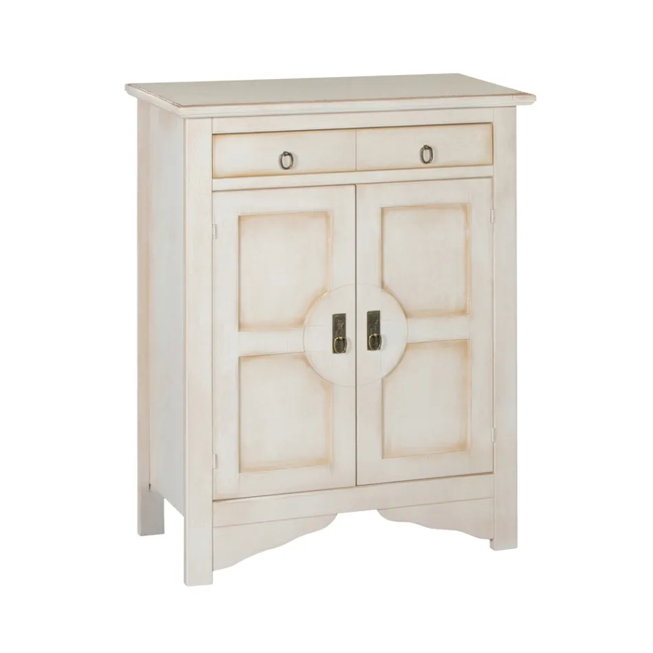 Bufetă cu 2 uși și 2 sertare în diferite finisaje Made in Italy - Hanuman Viadurini