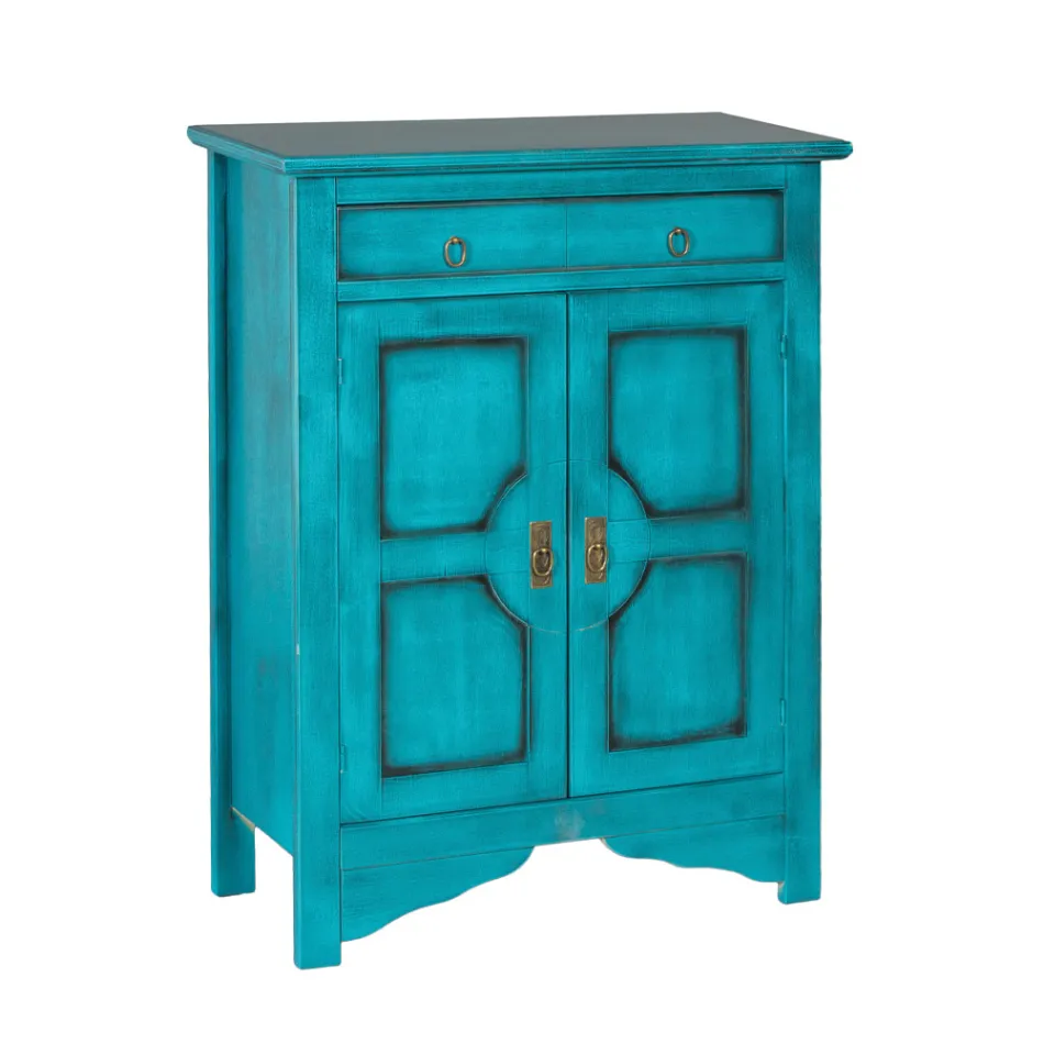 Bufetă cu 2 uși și 2 sertare în diferite finisaje Made in Italy - Hanuman Viadurini