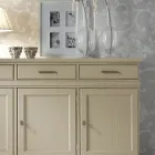 Bufetă cu 3 uși și 3 sertare din fildeș patinat Made in Italy - Gleti Viadurini