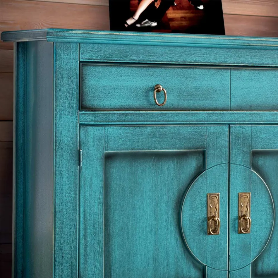 Bufetă cu 3 uși și 3 sertare în diferite finisaje Made in Italy - Ganesha Viadurini