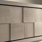 Dulap cu 3 usi cu un design modern masiv de nuc Nensi Viadurini