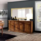 Bufetă cu 4 Uși și 2 Sertare din Lemn de Bassano Made in Italy - Tanit Viadurini