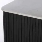 Sideboard cu blat din marmură și structură din lemn de mango - Fisherman Viadurini