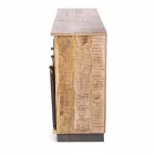 Buffet cu structură din lemn de mango și oțel în stil industrial - Vidia Viadurini