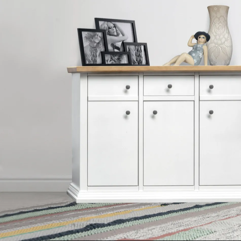 Bufetă cu Structură din Particule de Lemn Furnir Fabricat în Italia - Odino Viadurini