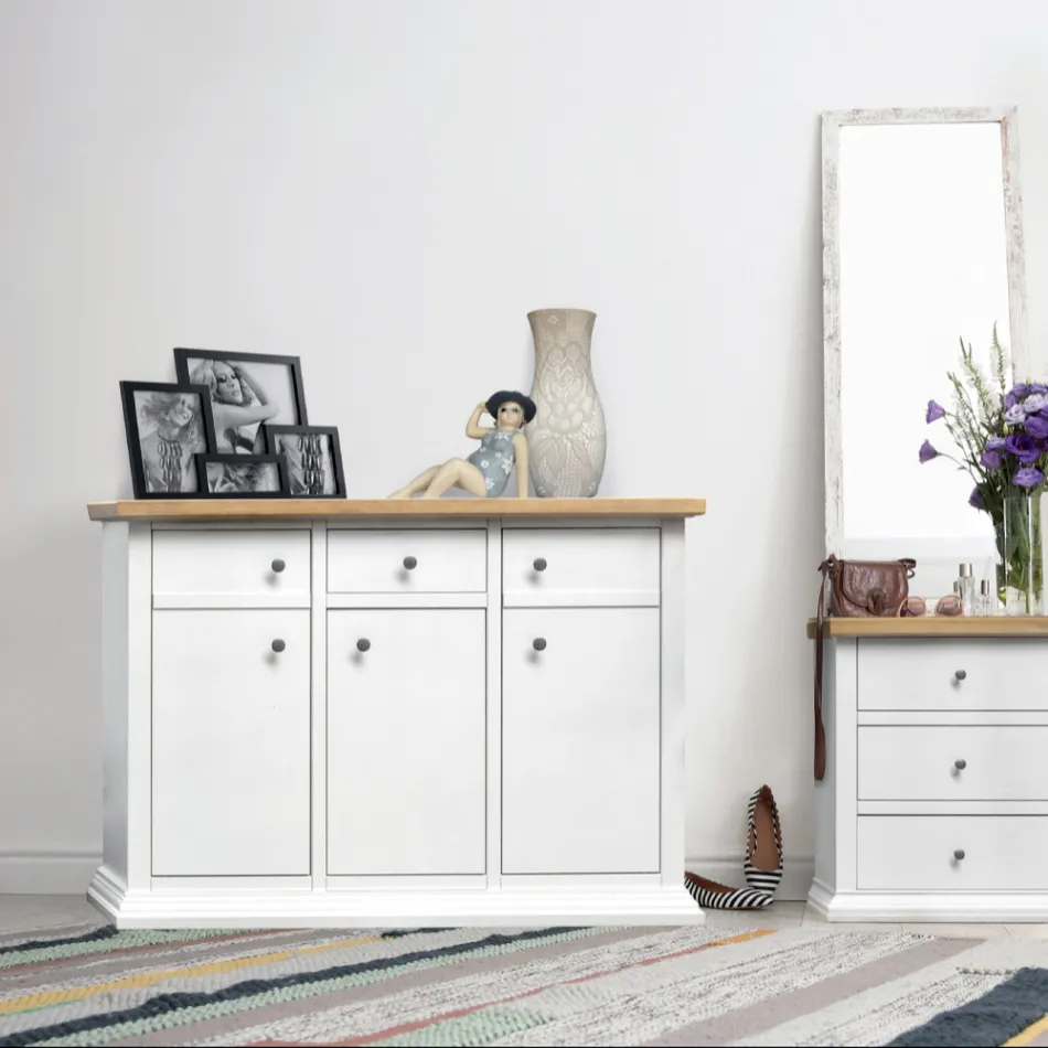 Bufetă cu Structură din Particule de Lemn Furnir Fabricat în Italia - Odino Viadurini